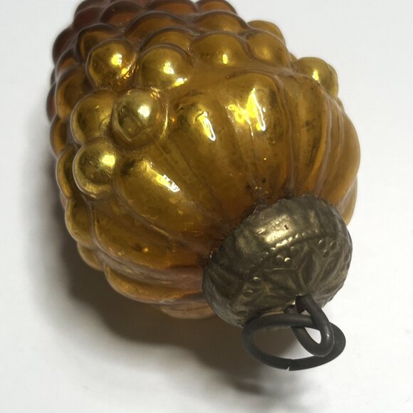 Vintage Kugal Mercury Glass Grape Cluster Pinecone Brown Christmas Ornament - Picture 2 of 3